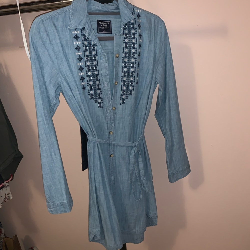 Long sleeve button up dress